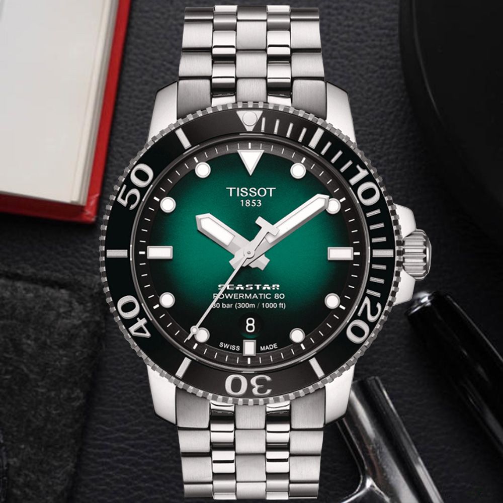 TISSOT 天梭 SEASTAR1000 海洋之星 300米 潛水機械腕錶 禮物推薦 送禮首選 43mm/T120.407.11.091.01