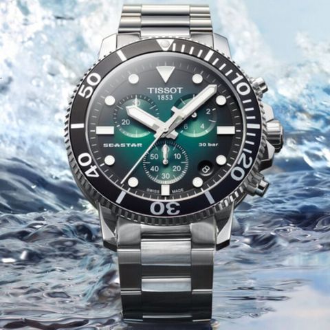 TISSOT 天梭 SEASTAR1000海星系列 300m 潛水計時腕錶 禮物推薦 送禮首選 455mm / T1204171109101