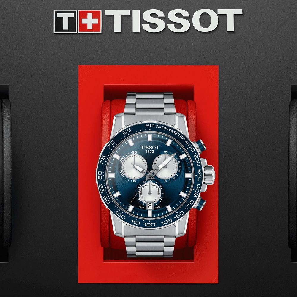 TISSOT 天梭 官方授權 Supersport 三眼計時手錶 T1256171104100