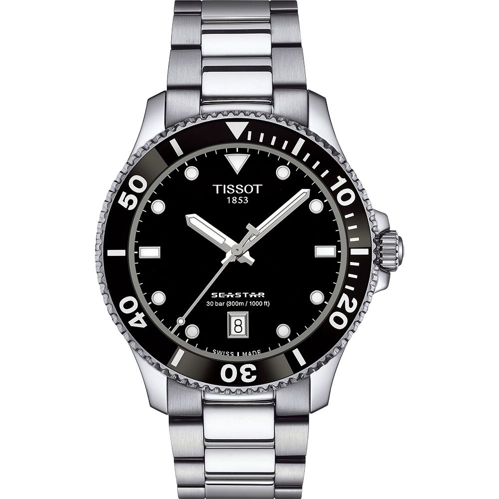 TISSOT 天梭 官方授權 Seastar 1000 海洋之星300米潛水錶 手錶 T1204101105100