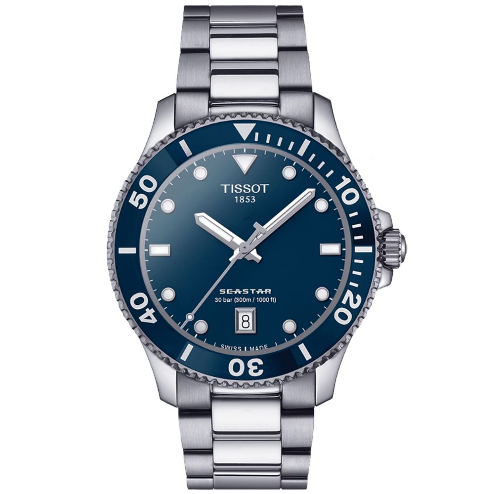 TISSOT 天梭 SEASTAR1000 海洋之星 300米 潛水石英腕錶 雙11 特惠 40mm/T1204101104100