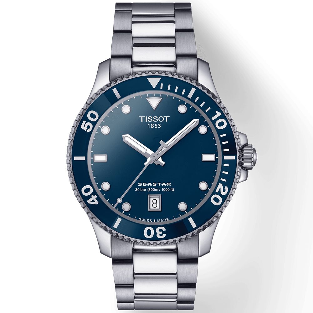 TISSOT 天梭   官方授權 SEASTAR 1000  海星300米潛水錶-T1204101104100/40MM