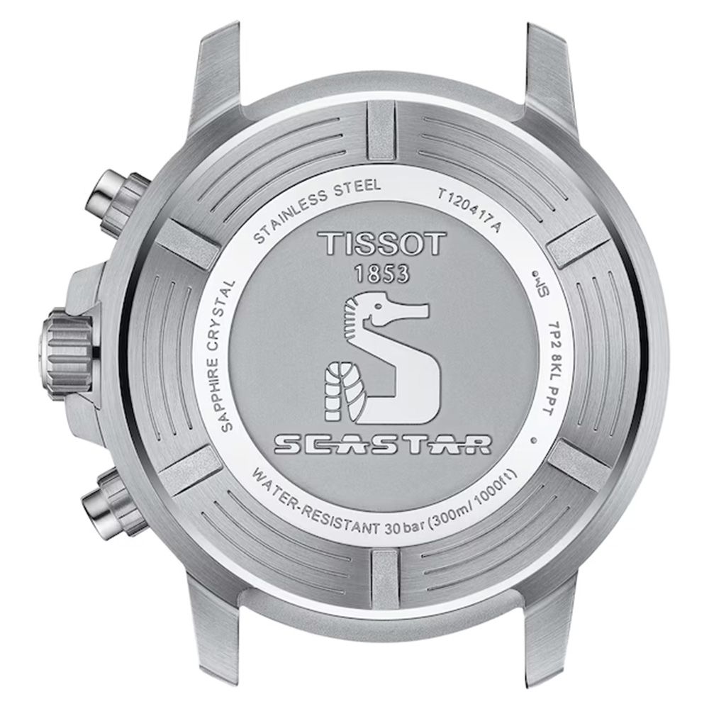 TISSOT 天梭 官方授權 水鬼 Seastar 1000 海洋之星300米潛水石英計時手錶-45.5mm T1204171708101