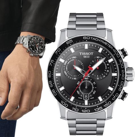 TISSOT 天梭 官方授權 SUPERSPORT CHRONO 三眼計時手錶/45.5mm/T1256171105100