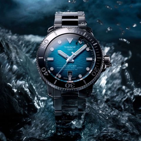 618一起狂歡🔸瘋狂送好禮TISSOT天梭 SEASTAR2000 海洋之星 600米 潛水機械腕錶 禮物推薦 畢業禮物 46mm/T120.607.11.041.00