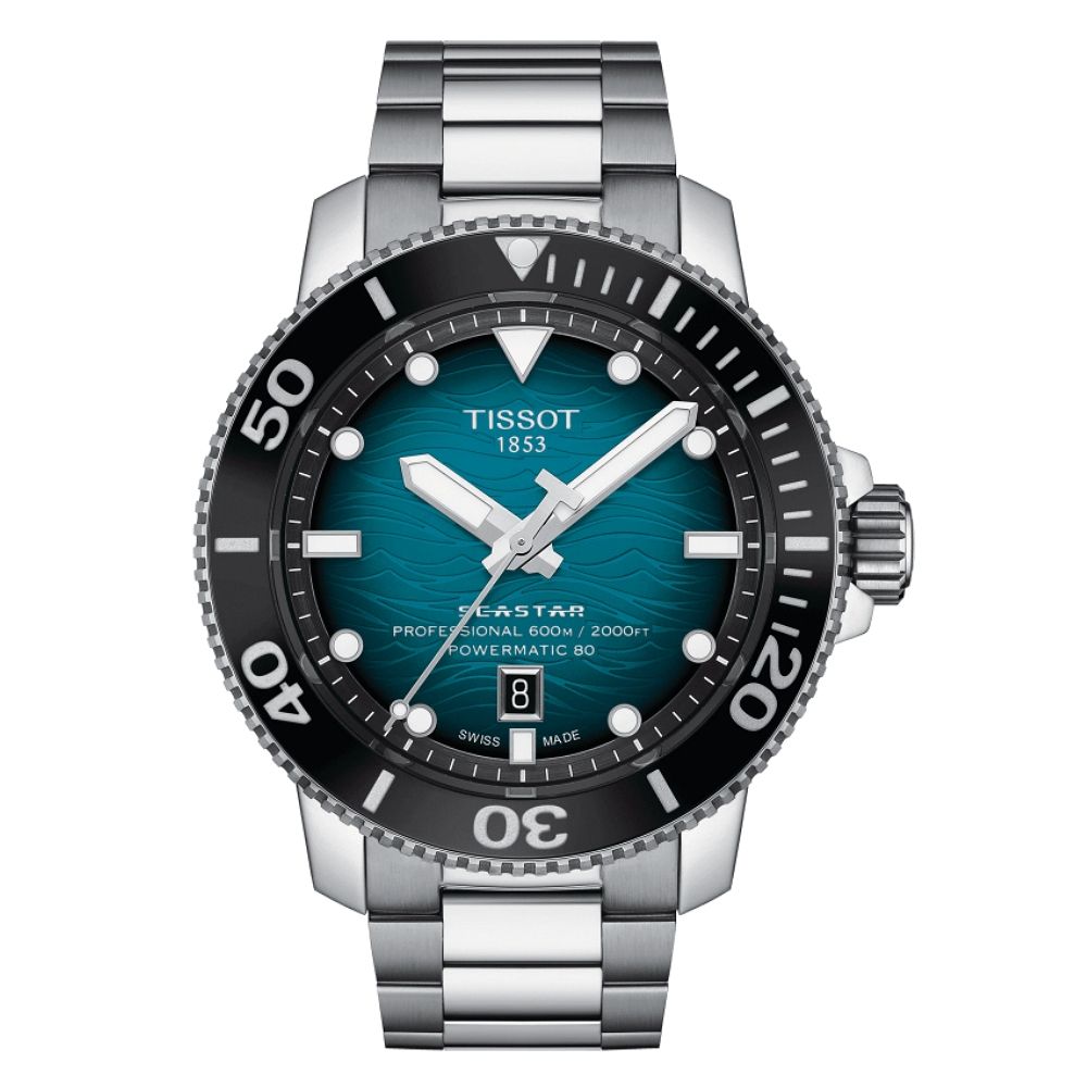 TISSOT 天梭 SEASTAR 海洋之星 潛水機械腕錶 母親節 禮物 推薦 T1206071104100