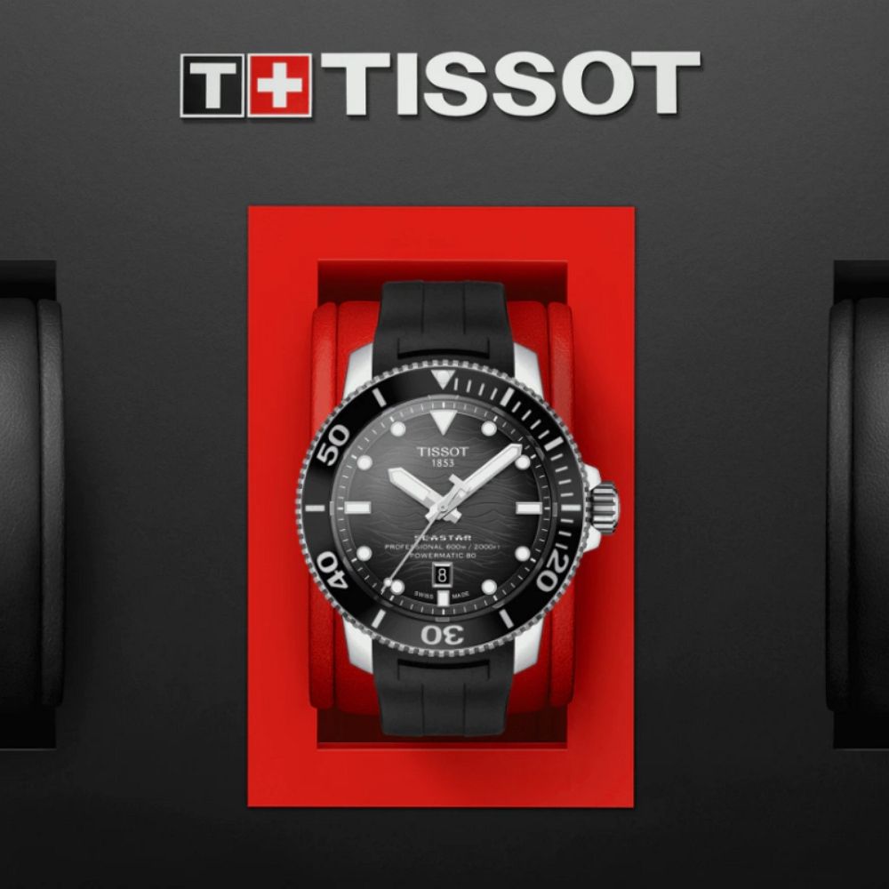 TISSOT 天梭 SEASTAR 海洋之星 潛水機械腕錶 雙11 特惠 T1206071744100