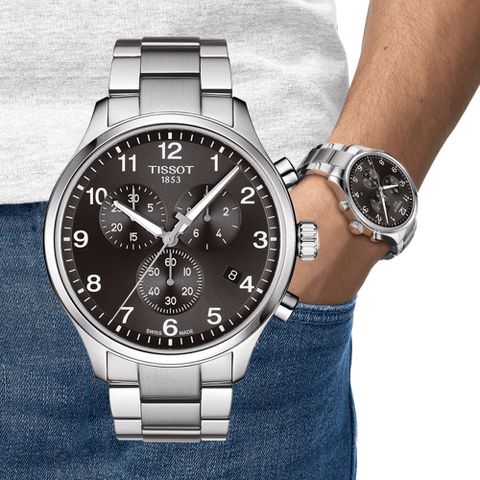 TISSOT 天梭 XL三眼計時腕錶 雙11 特惠 T1166171105701