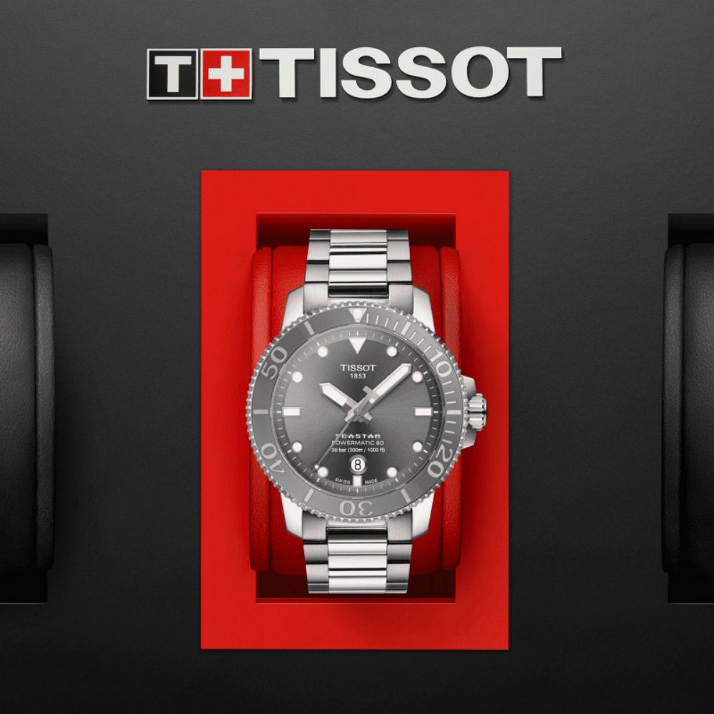 TISSOT 天梭 SEASTAR 海洋之星 潛水機械腕錶 母親節 禮物 推薦 T1204071108101