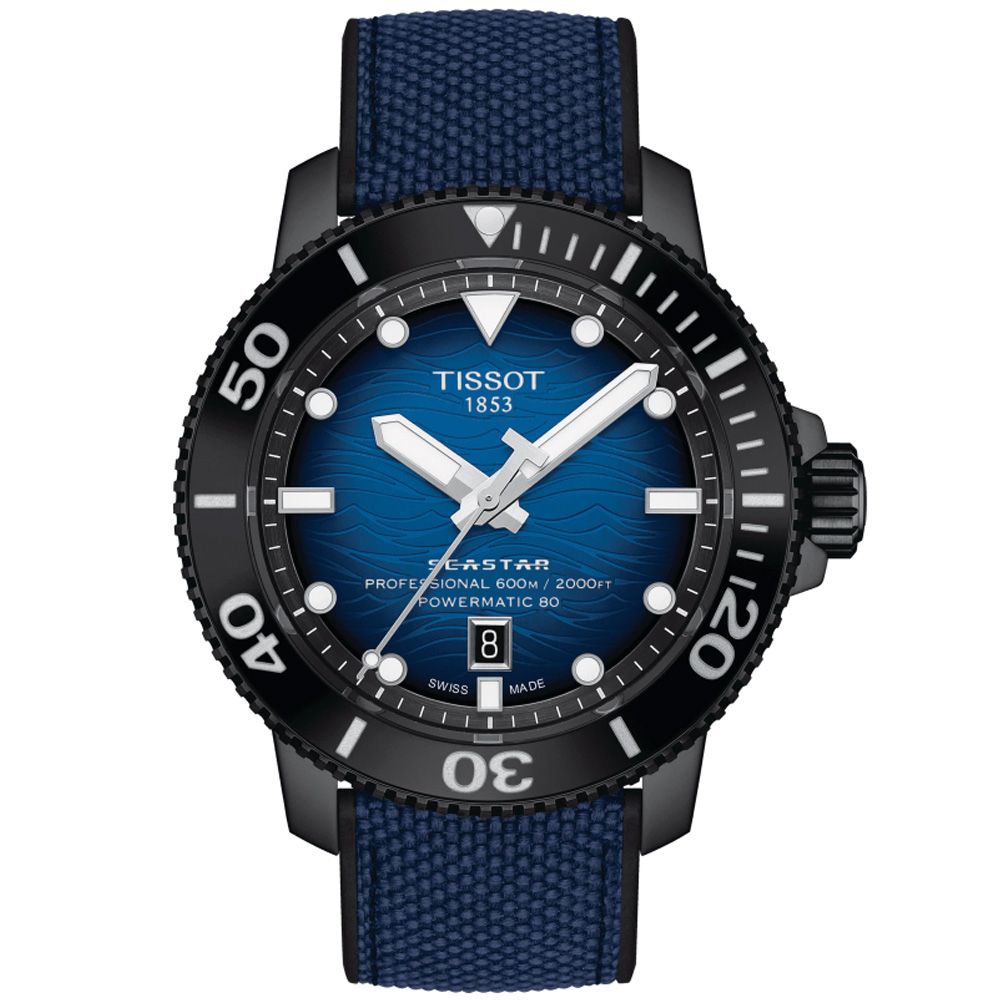 TISSOT 天梭 SEASTAR 海洋之星 潛水機械腕錶 母親節 禮物 推薦 T1206073704100