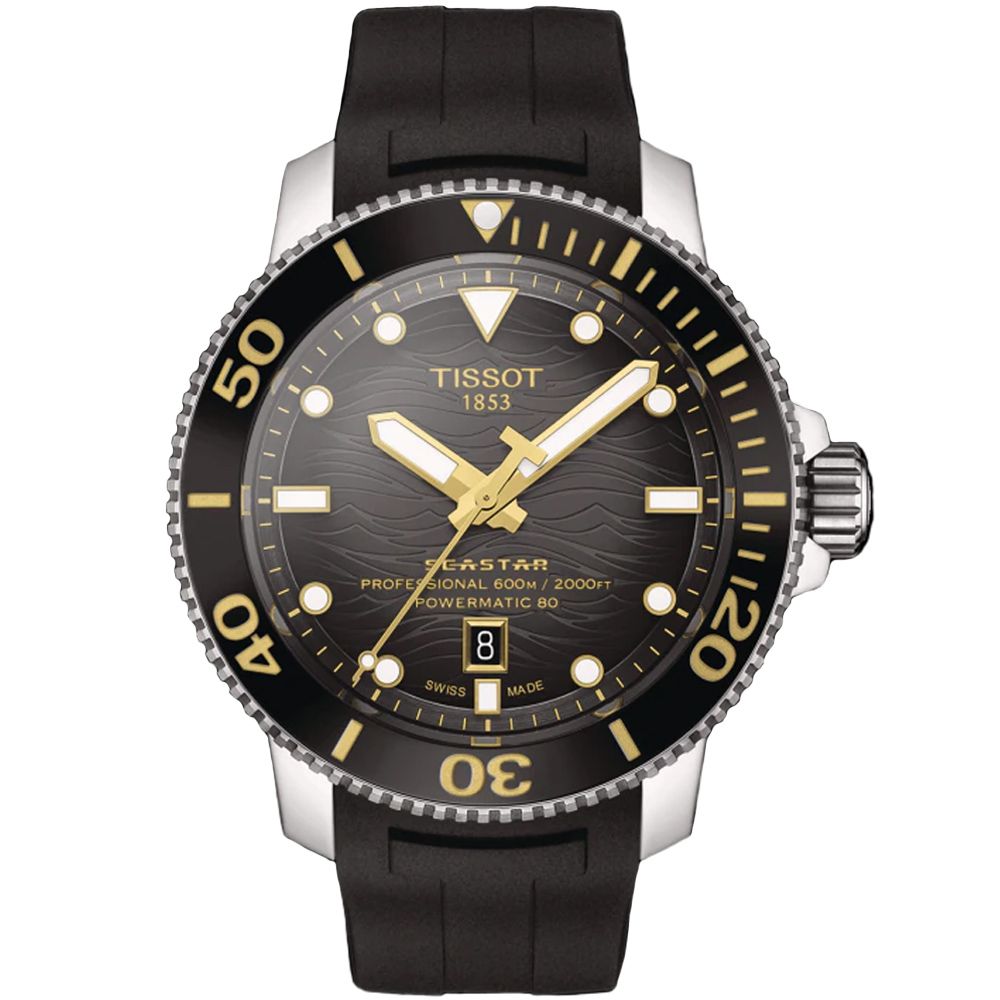 TISSOT 天梭 SEASTAR 海洋之星 潛水機械腕錶 雙11 特惠 T1206071744101