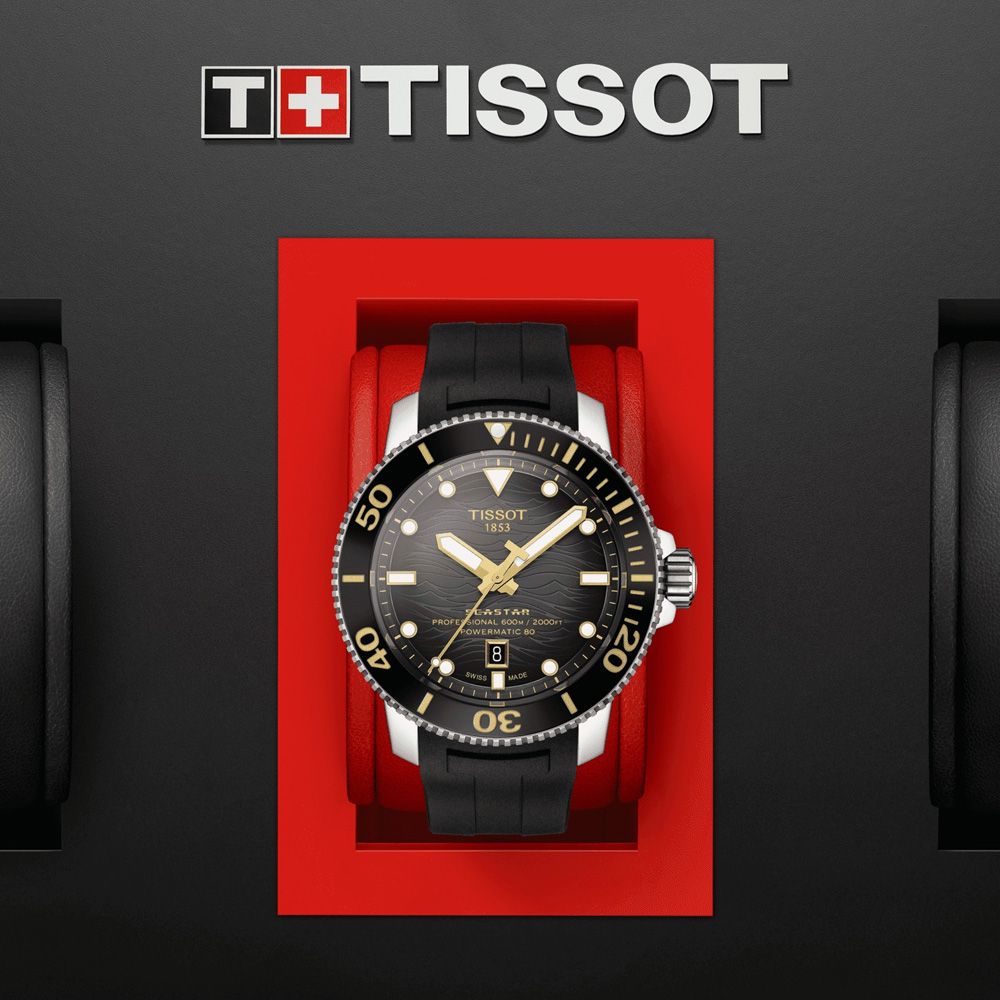 TISSOT 天梭 SEASTAR 海洋之星 潛水機械腕錶 雙11 特惠 T1206071744101