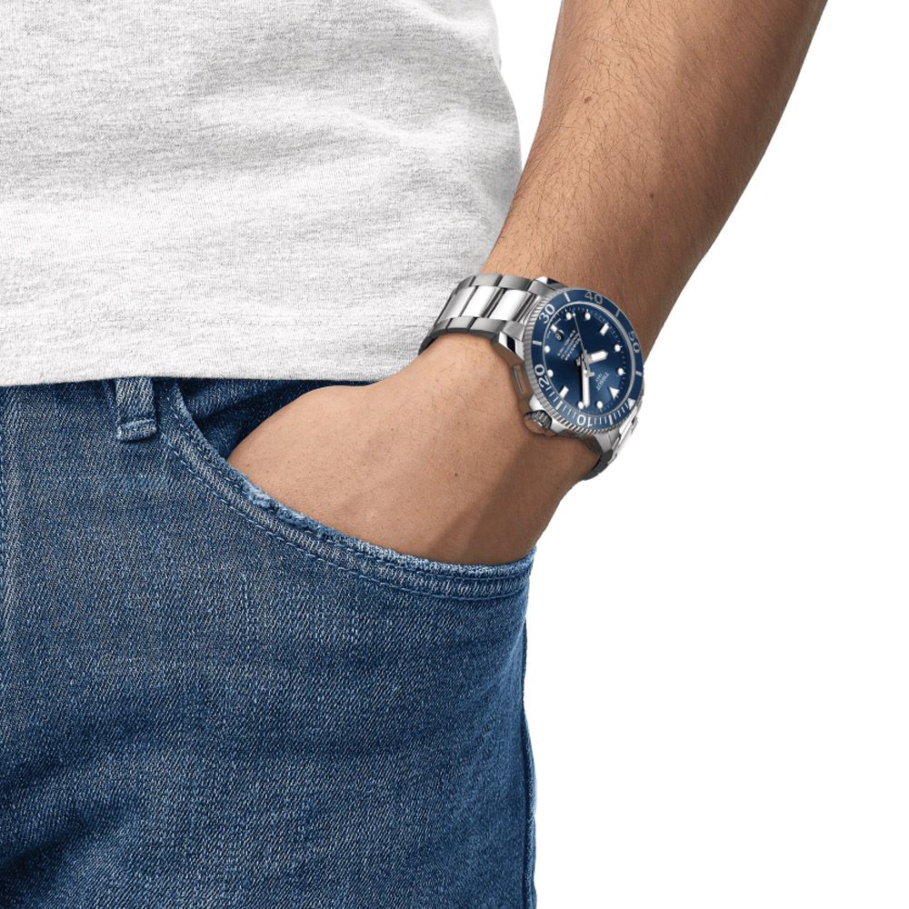 TISSOT 天梭 SEASTAR 海洋之星 潛水機械腕錶 母親節 禮物 推薦 T1204071104103