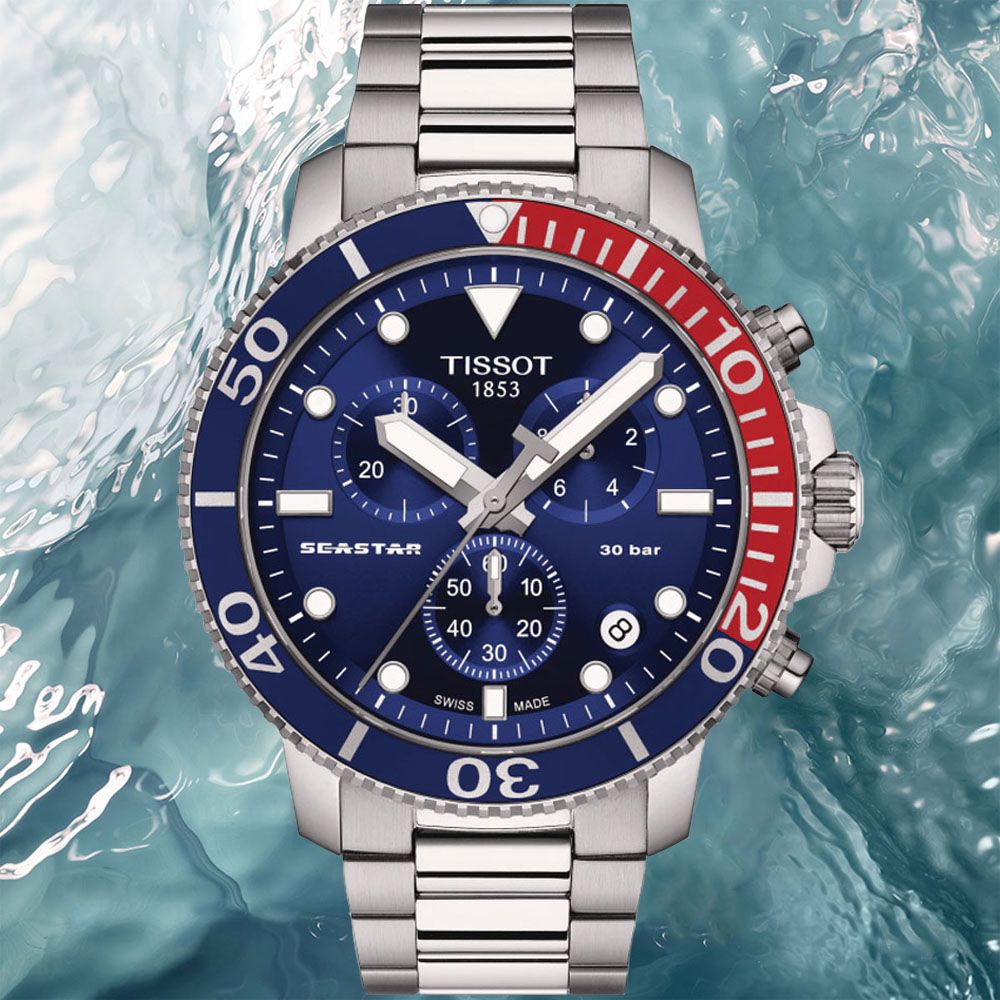 TISSOT 天梭 SEASTAR 1000 海洋之星 計時腕錶 雙11 特惠 T1204171104103