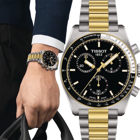 TISSOT 天梭 PR516 石英計時手錶-40mm T1494172205100