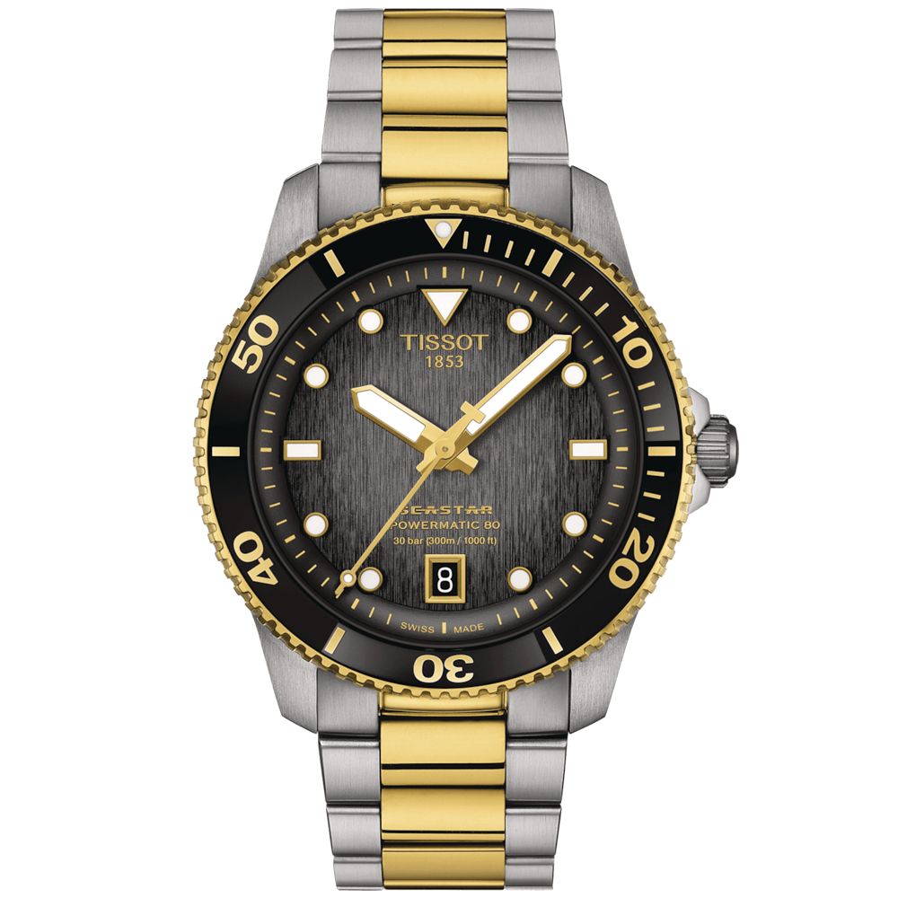 TISSOT 天梭 SEASTAR 海洋之星 潛水機械腕錶 禮物 推薦 T1208072205100