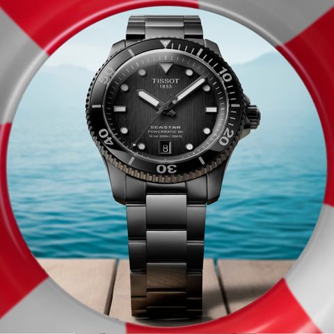 TISSOT 天梭 SEASTAR 海洋之星 潛水機械腕錶 母親節 禮物 推薦 T1208073305100