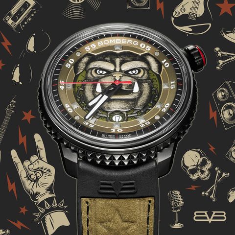 BOMBERG 炸彈錶 BB-01 自動機械系列 軍綠色龐克鬥牛犬自動大三針_CT43APBA.32-1.11