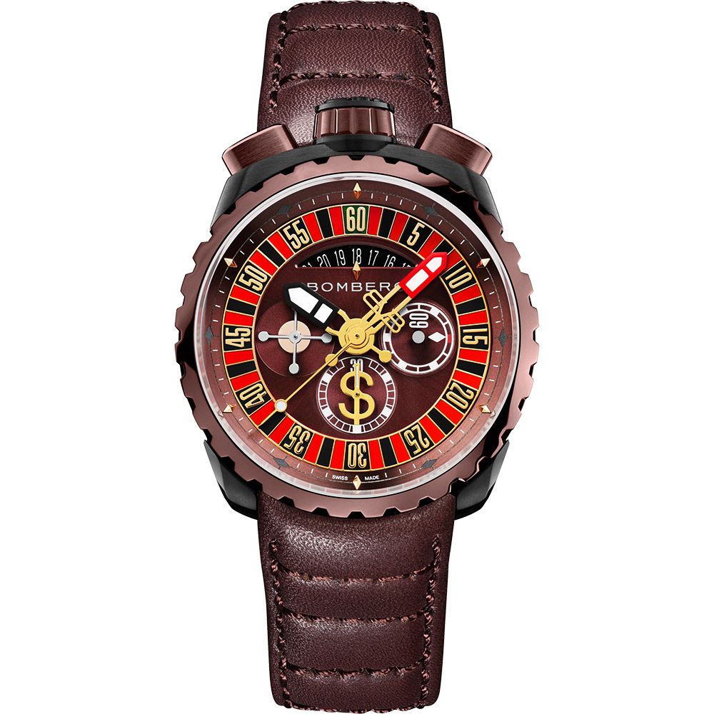 BOMBERG 炸彈錶 BOLT-68 賭神輪盤限量手錶(BS45CHPBRBA.GAM-1.3)