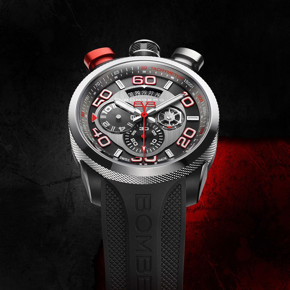 BOMBERG 炸彈錶 BOLT-68 系列 黑紅計時碼錶_BS45CHSP.011.3