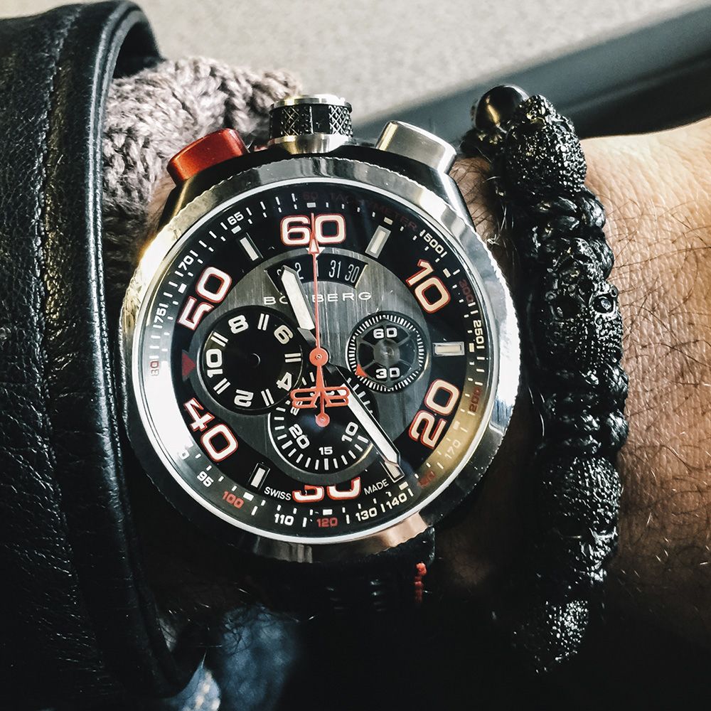 BOMBERG 炸彈錶 BOLT-68 系列 黑紅計時碼錶_BS45CHSP.011.3