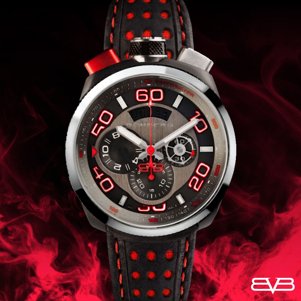 BOMBERG 炸彈錶 BOLT-68 系列 黑紅計時碼錶_BS45CHSP.011.3