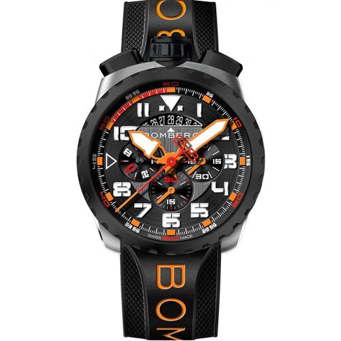 BOMBERG 炸彈錶 橘色霓虹飛行計時碼錶_BS45CHSP.050-11.3