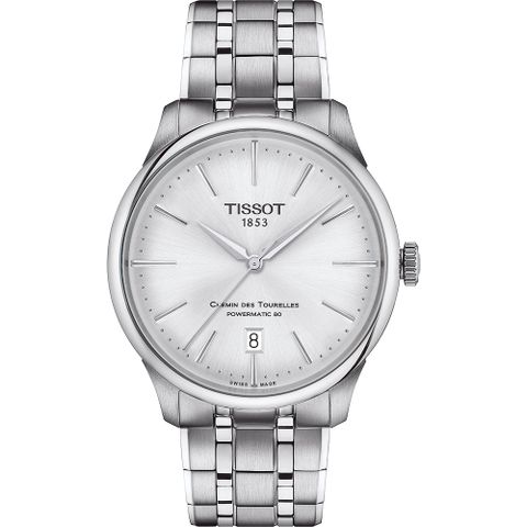 TISSOT 天梭 杜魯爾系列自動手錶 男錶 39MM T1398071103100