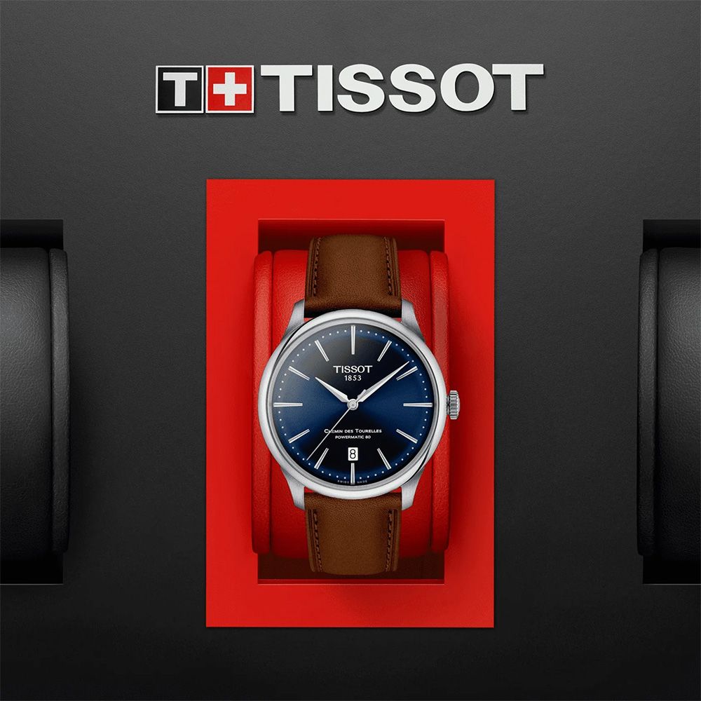 TISSOT 天梭  杜魯爾系列自動手錶 男錶 39MM T1398071604100