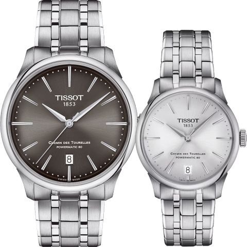 原廠公司貨▼送好禮TISSOT 天梭杜魯爾系列自動手錶 對錶 T1398071106100+T1392071103100