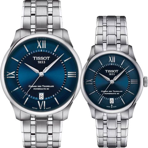 原廠公司貨▼送好禮TISSOT 天梭杜魯爾系列自動手錶 對錶 T1398071104800+T1392071104800