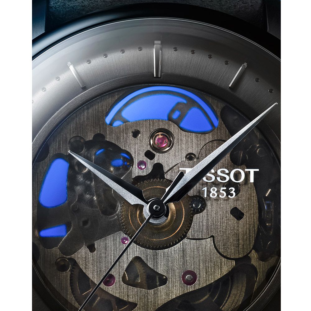 TISSOT 天梭 杜魯爾 鏤空版80小時動力機械錶-39mm T1398363644100