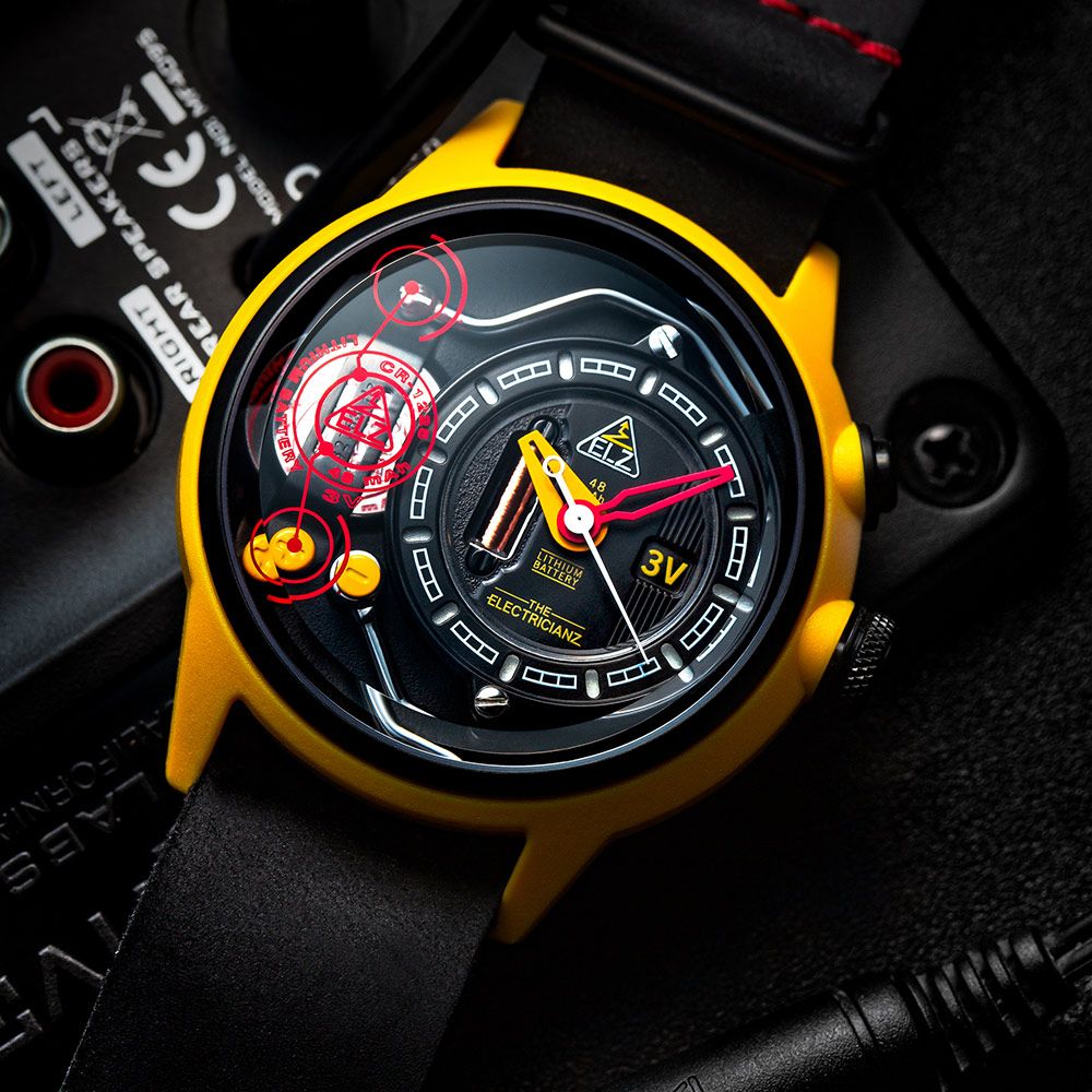 THE ELECTRICIANZ   發電機 Nylon Carbon Z Nato 45m 電路發光手錶-ZZ-A1A/01-NL