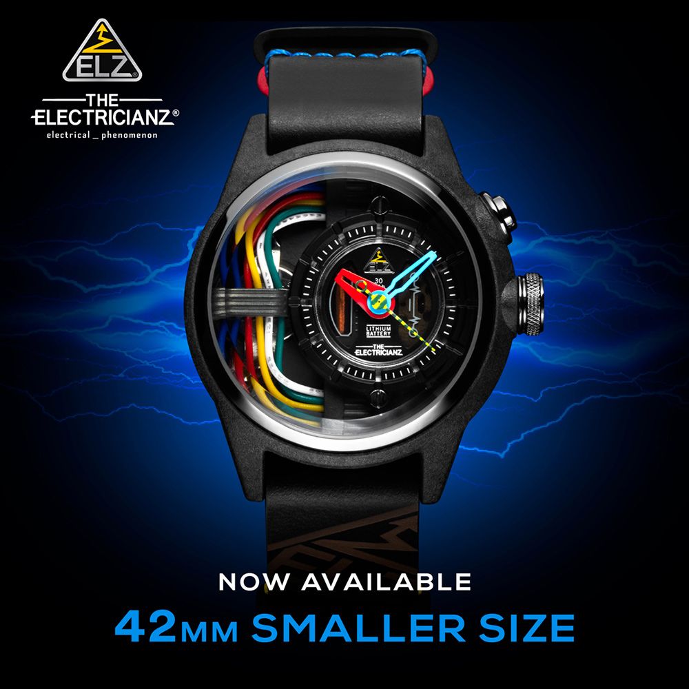 THE ELECTRICIANZ 發電機  Nylon Carbon Z Nato 42mm 電路發光手錶-ZZ-A1A/05-NLD