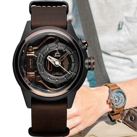 THE ELECTRICIANZ 發電機 Nylon Mokaz Nato 42mm 電路發光手錶-ZZ-A1C/05-NLC