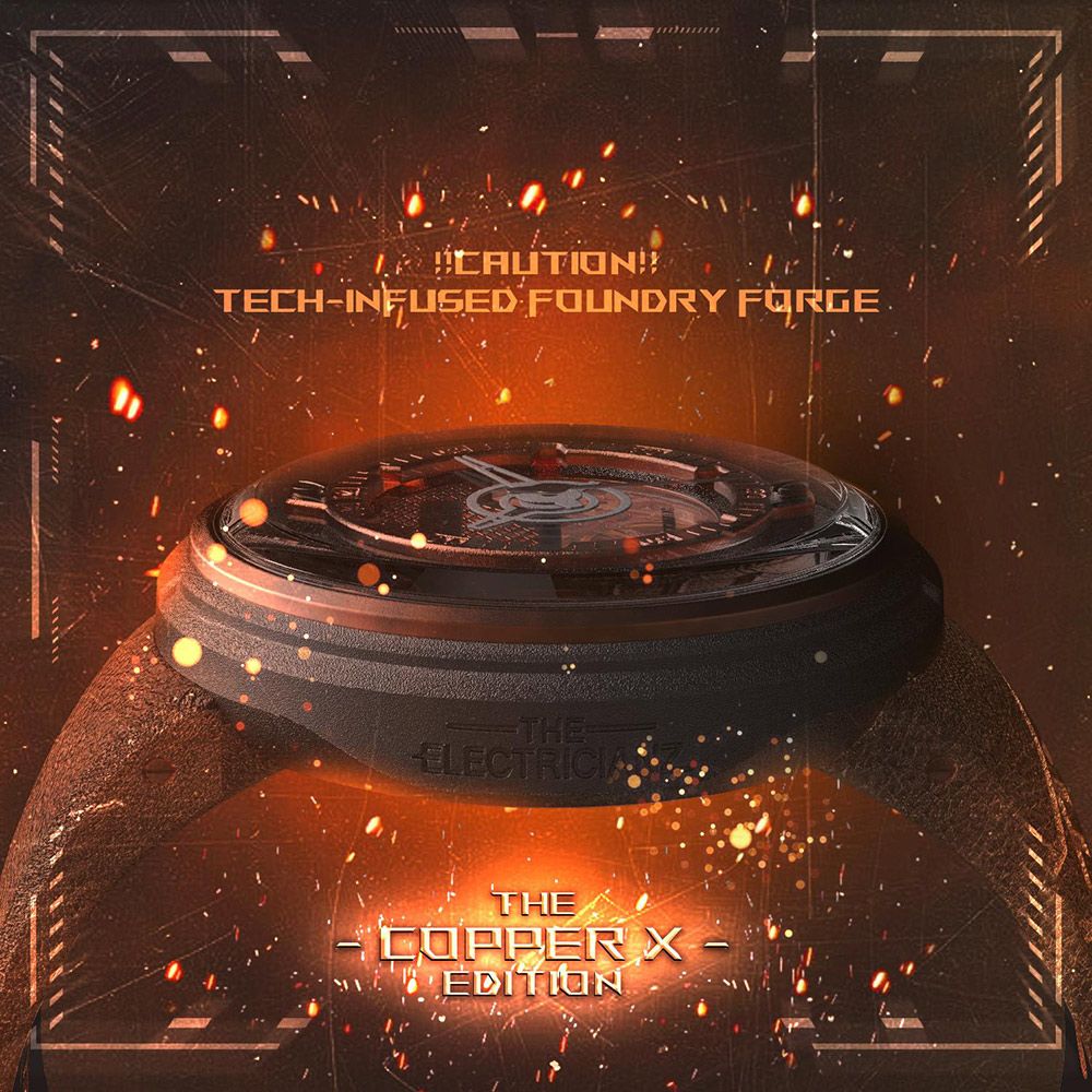 THE ELECTRICIANZ   THE COPPER X - EDITION 電路發光機械錶-ZZ-D1C 02-CLC/棕47MM