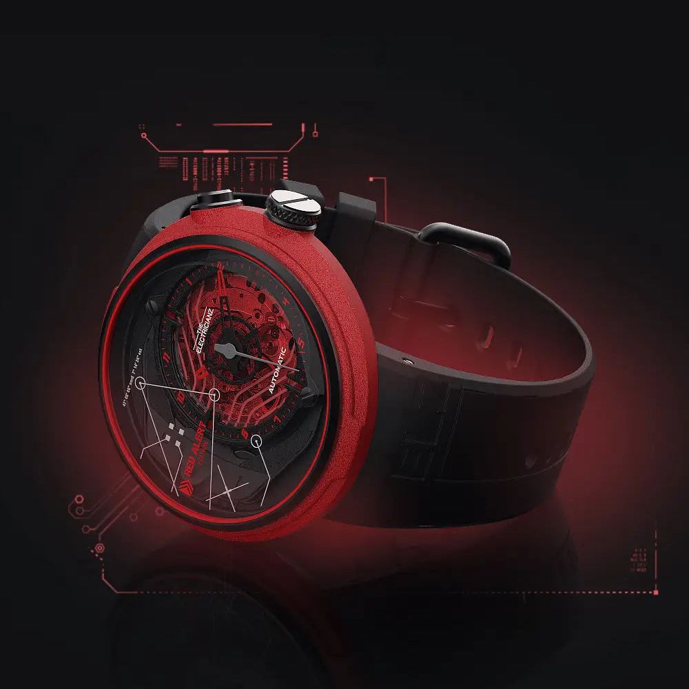 THE ELECTRICIANZ   The Red ARERT 電路發光機械錶-ZZ-D1C 03-CRD