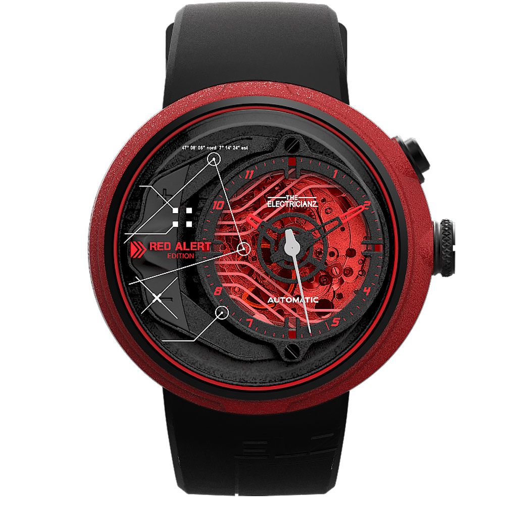 THE ELECTRICIANZ   The Red ARERT 電路發光機械錶-ZZ-D1C 03-CRD