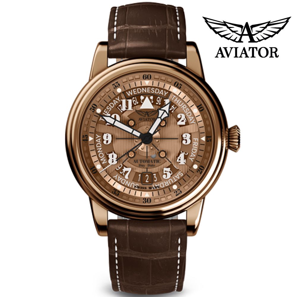 瑞士AVIATOR DOUGLAS DAY-DATE 41 飛行員機械腕錶-V.3.36.8.290.4