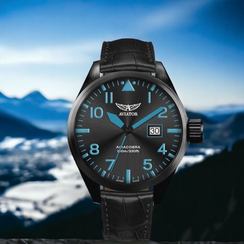 AVIATOR 飛行員 AIRACOBRA P42 飛行風格 腕錶 男錶 手錶 V.1.22.5.188.4