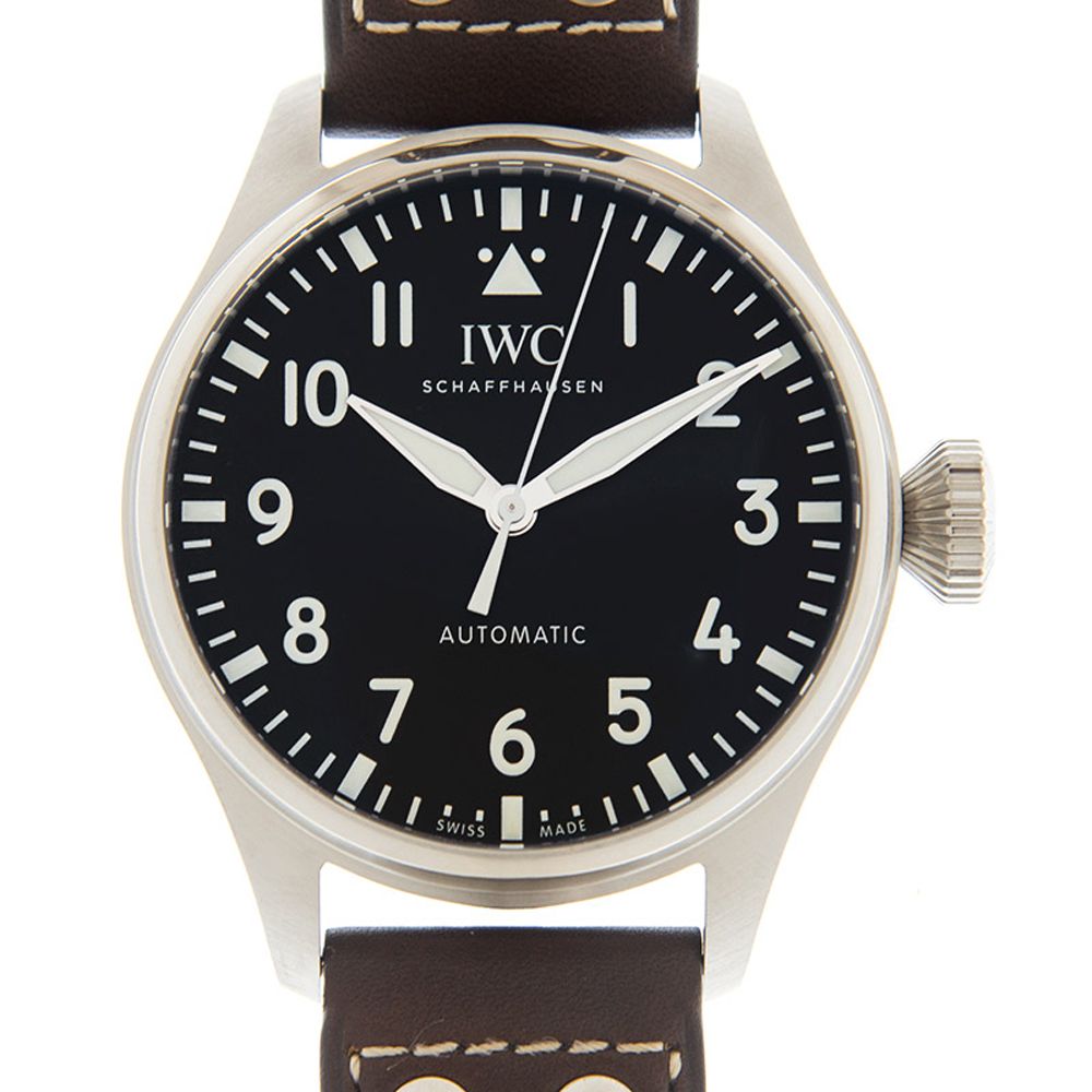 IWC 萬國  錶(IW329301)大型飛行員黑面棕色皮帶款x43mm