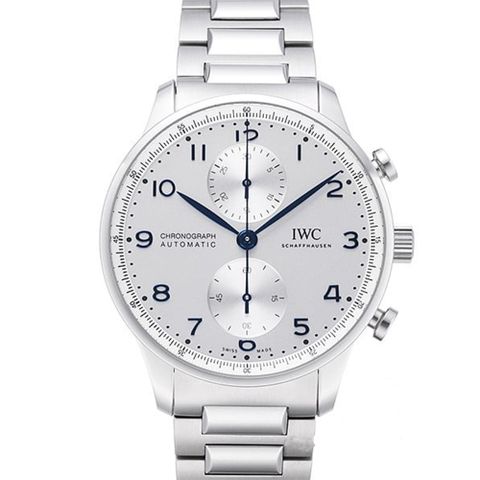 IWC 萬國錶 新葡萄牙計時鏈帶腕錶(IW371617)x白面藍字x41mm