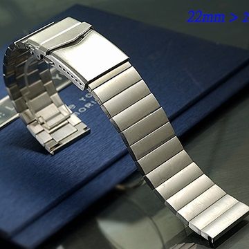  全新 不鏽鋼一體式實心摺疊扣-快拆式摺疊扣金屬錶帶 ( 22mm )