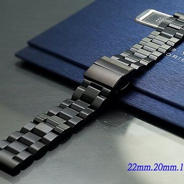 全新 不鏽鋼實心履帶型摺疊扣-金屬錶帶 ( 22mm.20mm.18mm)