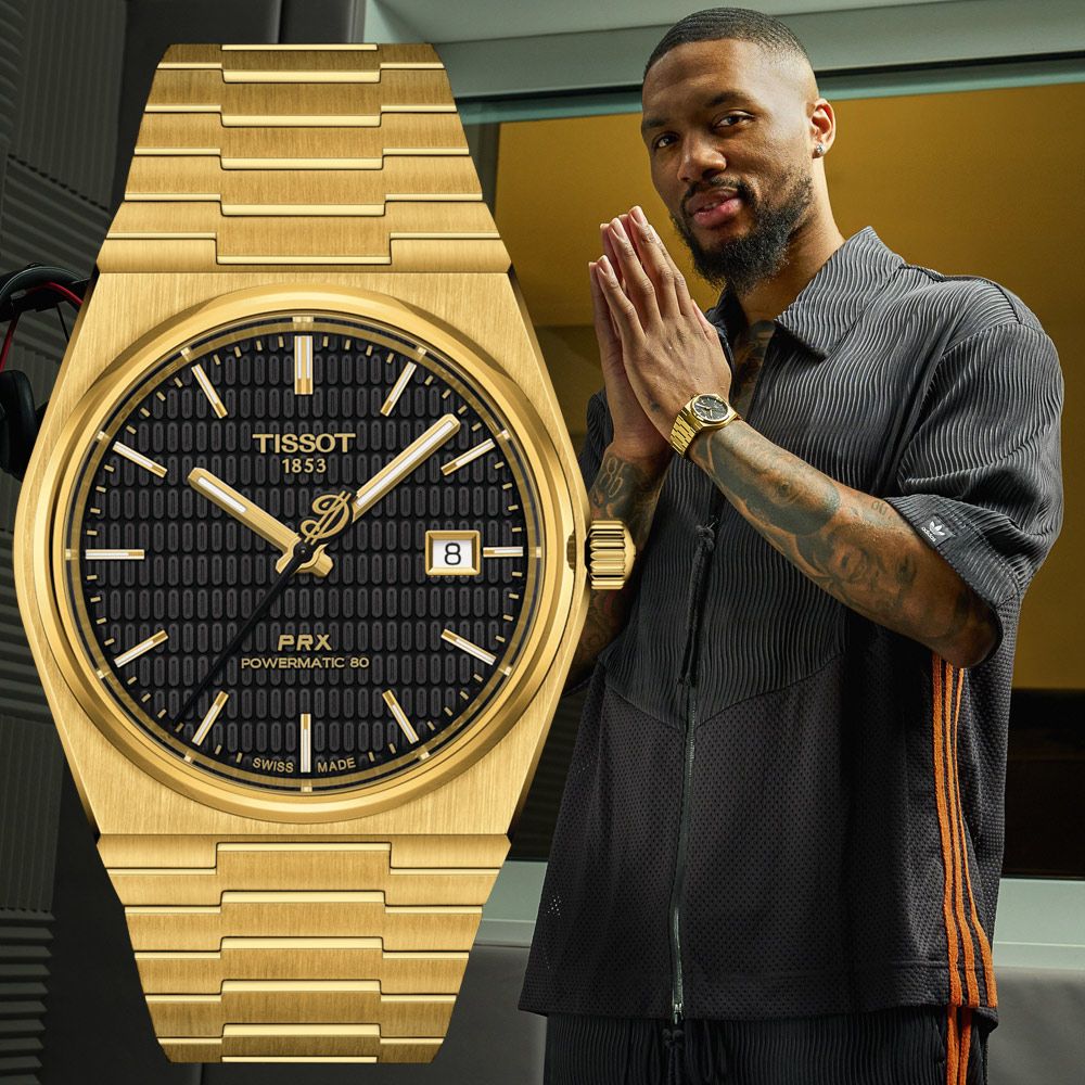 TISSOT 天梭 PRX NBA 達米安·利拉德特別版機械錶 T1374073305100