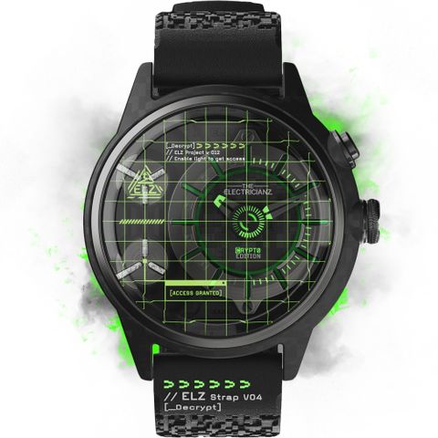 THE ELECTRICIANZ 發電機 THE CRYPTO EDITION 手錶 男錶-45mm綠光 ZZ-C1C/02-CRD