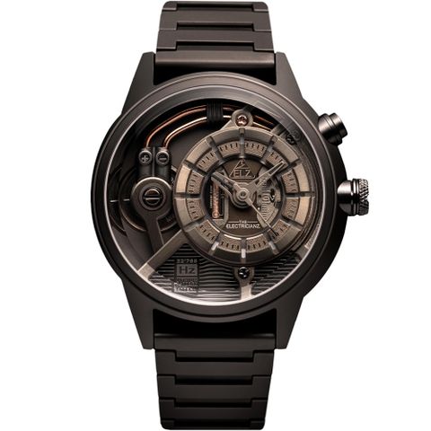THE ELECTRICIANZ Steel Brown Z - Metal 45mm 獨家電路發光手錶-ZZ-A4C/01-MSC