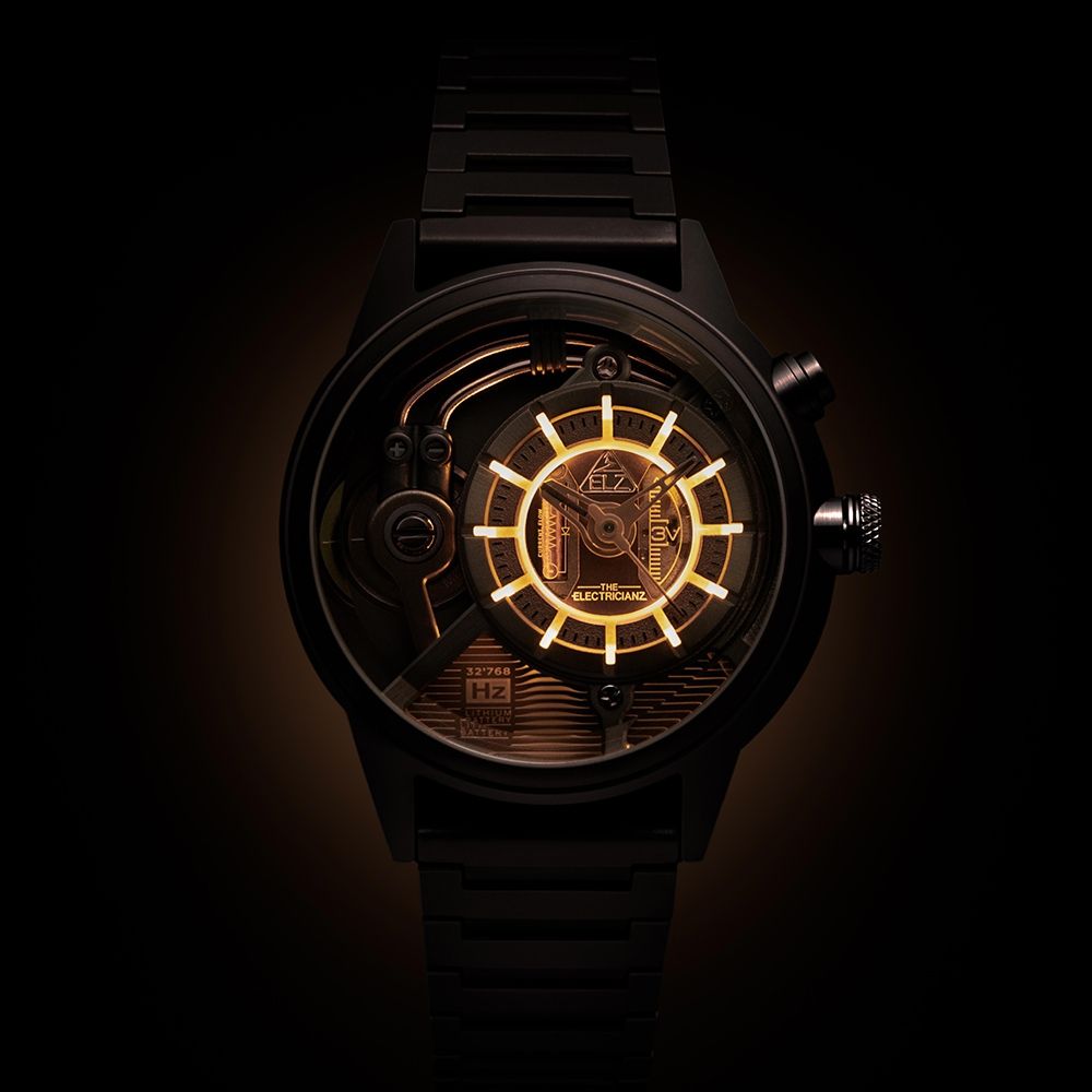 THE ELECTRICIANZ Steel Brown Z - Metal 45mm 獨家電路發光手錶-ZZ-A4C/01-MSC