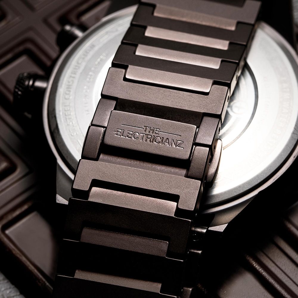 THE ELECTRICIANZ Steel Brown Z - Metal 45mm 獨家電路發光手錶-ZZ-A4C/01-MSC