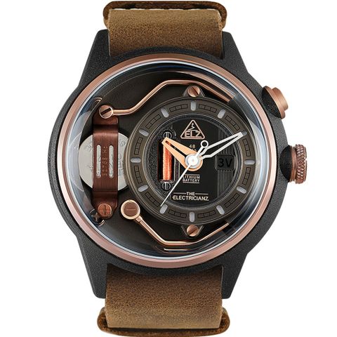 THE ELECTRICIANZ Nylon Mokaz Nato 45mm獨家電路發光手錶-ZZ-A1C/02-NLC